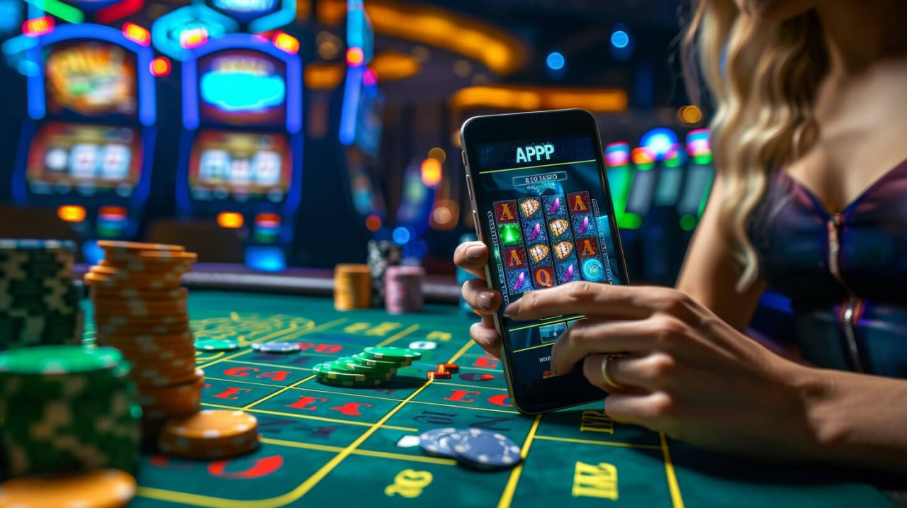 Pengguna sedang menggunakan perangkat mobile untuk mengakses platform hiburan sport dan casino online